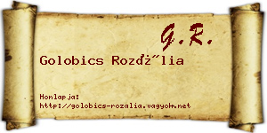 Golobics Rozália névjegykártya