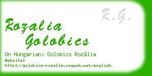 rozalia golobics business card