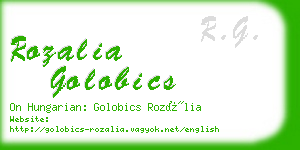 rozalia golobics business card